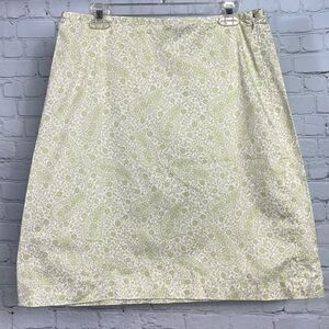 Brooks Brothers Springtime lime green paisley print! A-line size 12